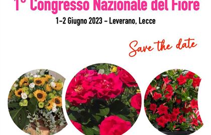 1 e 2 Giugno si svolgerà il 1° Congresso Nazionale del Fiore