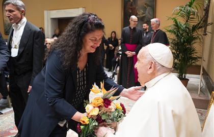 Affi ha avuto l'onore di consegnare l'eccellenza dei Fiori Italiani a Papa Francesco